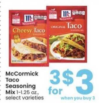Albertsons McCormick Taco Seasoning Mix offer