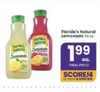 Albertsons Florida's Natural Lemonade offer