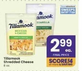 Albertsons Tillamook Shredded Cheese offer