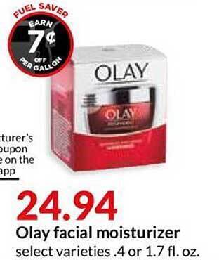 Hy-Vee Olay Facial Moisturizer offer