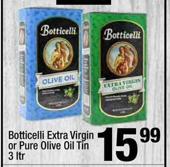 Super King Markets Botticelli Extra Virgin Or Pure Olive Oil Tin 3 Ltr offer