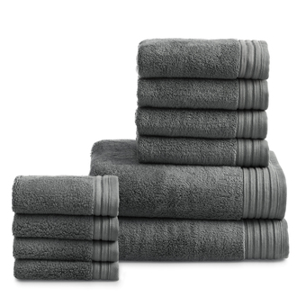 Walmart Hotel Style Egyptian Cotton Towel 10-Piece Set, Gray offer