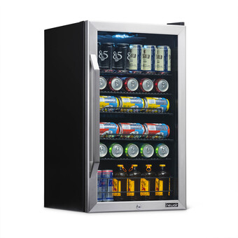 Walmart NewAir Premium Stainless Steel 126 Can Beverage Refrigerator and Cooler with SplitShelf Design, AB-1200X offer