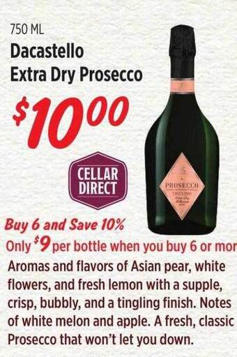 Rouses Dacastello Extra Dry Prosecco offer