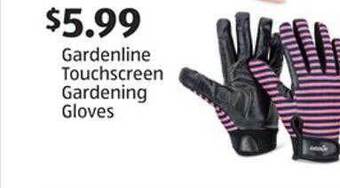 Aldi Gardenline Touchscreen Gardening Gloves offer