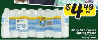 Harveys Supermarkets 32 Pk Se Grocers Spring Water offer