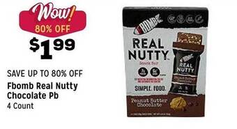 Grocery Outlet Fbomb Real Nutty Chocolate Pb offer