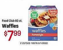 Maceys Food Club Waffles offer