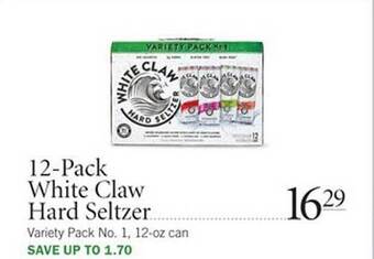 Publix 12-pack White Claw Hard Seltzer offer