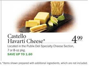 Publix Castello Havarti Cheese offer
