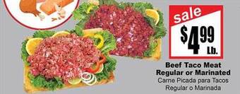 Rancho Markets Beef Taco Meat Regular Or Marinated offer