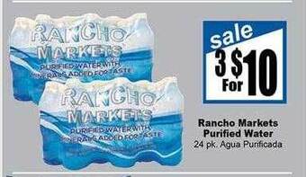 Rancho Markets Rancho Markets Purified Water offer