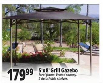 Ocean State Job Lot 5'x8' Grill Gazebo offer