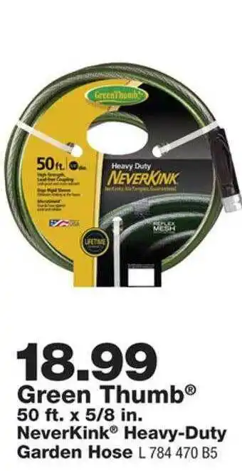 True Value Green Thumb Neverkink Heavyduty Garden Hose offer