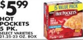 Met Foodmarkets Hot Pockets 5 Pk. 21.25-23 oz. offer