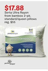 JC Penney Serta Ultra Rayon From Bamboo 2-pk. Standard-queen Pillows offer