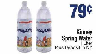 Kinney Drugs Kinney Spring Water offer