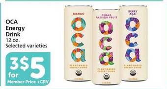 Pavilions Oca Energy Drink offer