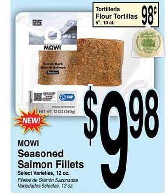Super Saver Mowi Seasoned Salmon Fillets Select Varieties offer