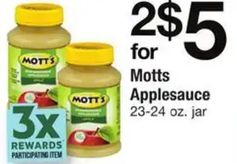 Safeway Motts Applesauce 23-24 oz. offer