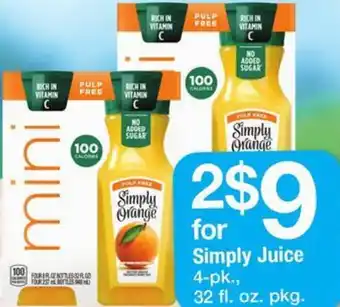 Safeway Simply Juice 32 fl. offer