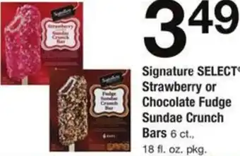 Safeway Strawberry or Chocolate Fudge Sundea Crunch Bars 18 oz. offer