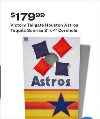 Academy Victory Tailgate Houston Astros Tequila Sunrise 2' X 4' Cornhole offer