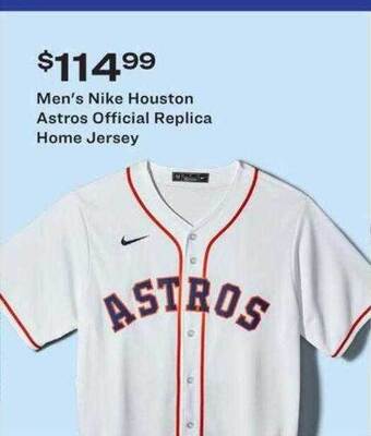 Academy Men's Nike Houston Astros Official Replica Home Jersey offer