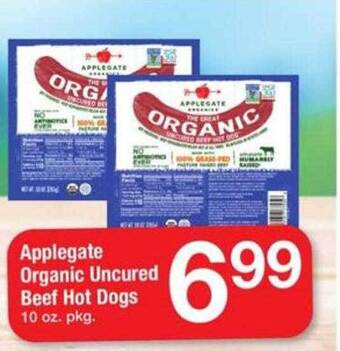 ACME Applegate Organic Uncured Beef Hot Dogs offer