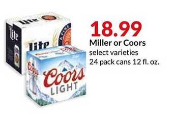 Hy-Vee Miller Or Coors offer