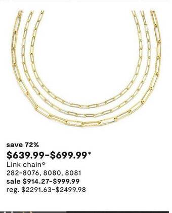 JC Penney Link Chain offer