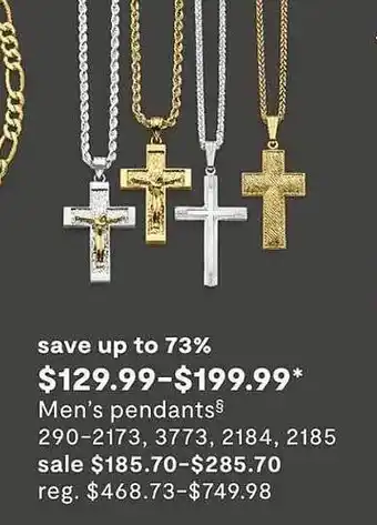 JC Penney Men's Pendants offer