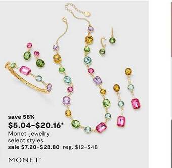 JC Penney Monet Jewelry offer