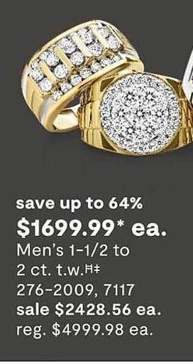 JC Penney Men's 1-1-2 To 2 Ct. T.w. offer