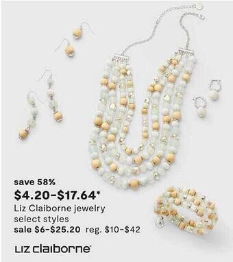 JC Penney Liz Claiborne Jewelry offer