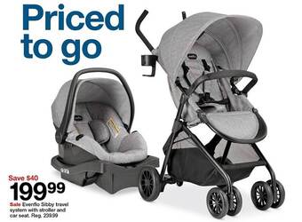 Target Evenflo Sibby Travel System With Stroller And Car Seat offer