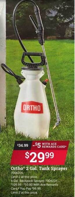 Ace Hardware Ortho 2 Gal. Tank Sprayer offer