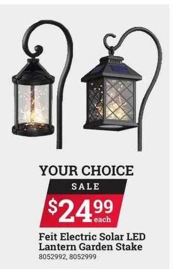 Ace Hardware Feit Electric Solar Led Lantern Garden Stake offer