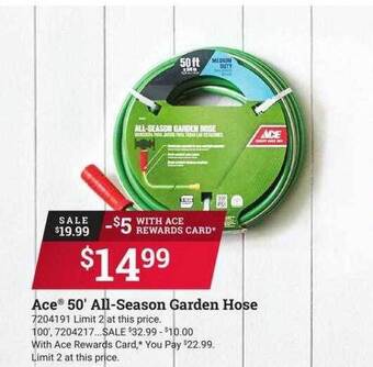 Ace Hardware Ace 50' All-season Garden Hose offer