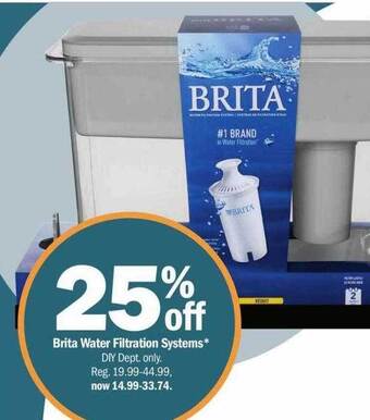 Meijer Brita Water Filtration Systems offer