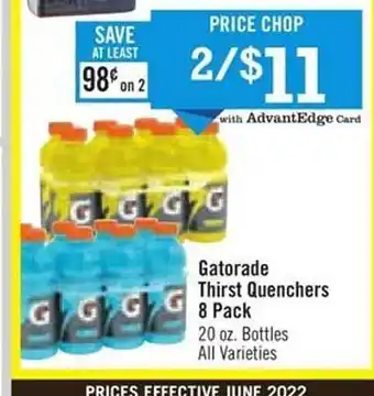 Price Chopper Gatorade Thirst Quenchers 8 Pack offer