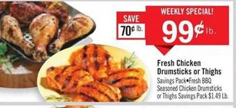 Price Chopper Fresh Chicken Drumsticks Or Thighs offer