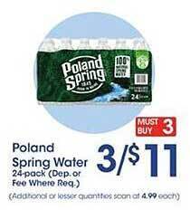 Price Rite Poland Spring Water offer