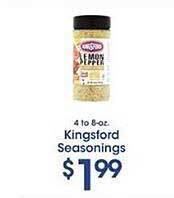 Price Rite Kingsford Seasonings offer
