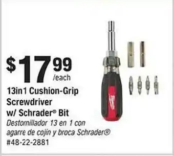 Napa 13in1 Cushion-grip Screwdriver With Schrader Bit offer