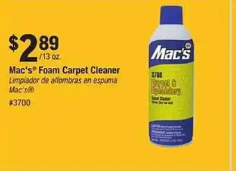 Napa Mac's Foam Carpet Cleaner offer
