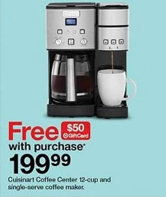 Target Cuisinart Coffee Center 12-cup And Single-serve Coffee Maker offer