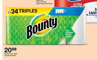 Target Bounty 8-pk Triple Roll Paper Towels offer