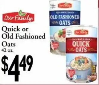 Harding's Markets Quick or Old Fashioned Oats 42 oz. offer