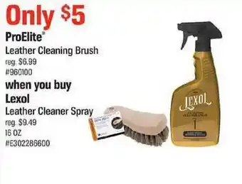 ProElite Leather Cleaning Brush When You Buy Lexol Leather Cleaner Spray